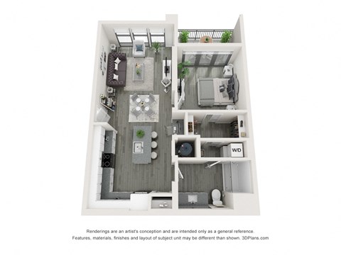 1B One bedroom One Bathroom at Ansley Park Apartments, North Carolina, 28412